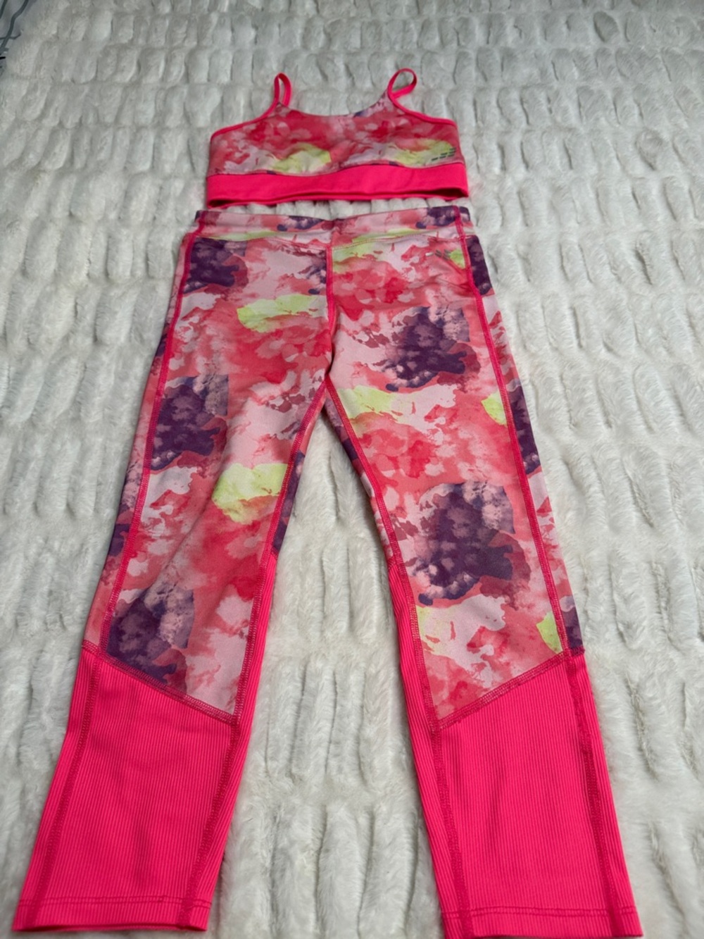 bcg Girls Hot Pink Floral Print Activewear
